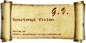 Gosztonyi Vivien névjegykártya