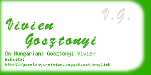 vivien gosztonyi business card